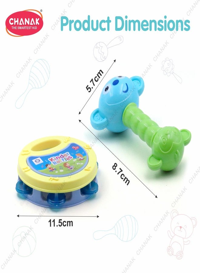 Chanak Baby Kinder Rattle Set for 0-6 Months Old Baby, Non-Toxic, 100% BPA Free, Infant Grab, Spin & Shake Rattles, Colorful Rattles with 2 Pcs, Early Educational Sensory Toy, BIS Approved - Image 2